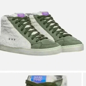 P448 Skate Wad Sherpa High Top Lace Up Sneakers